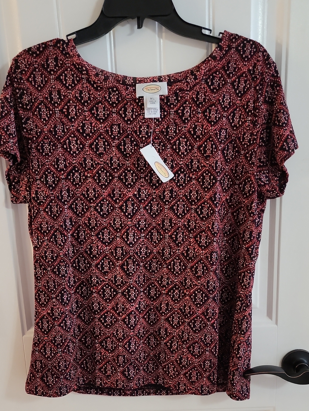 Talbots XL NEW with tags Fall Colored Womens Red Patterned Skirt and Top
